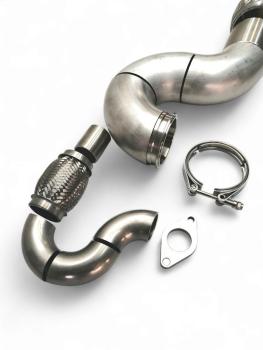 Preview: 89mm Downpipe Bausatz mit V-Bandanbindung für 38mm Wastegate